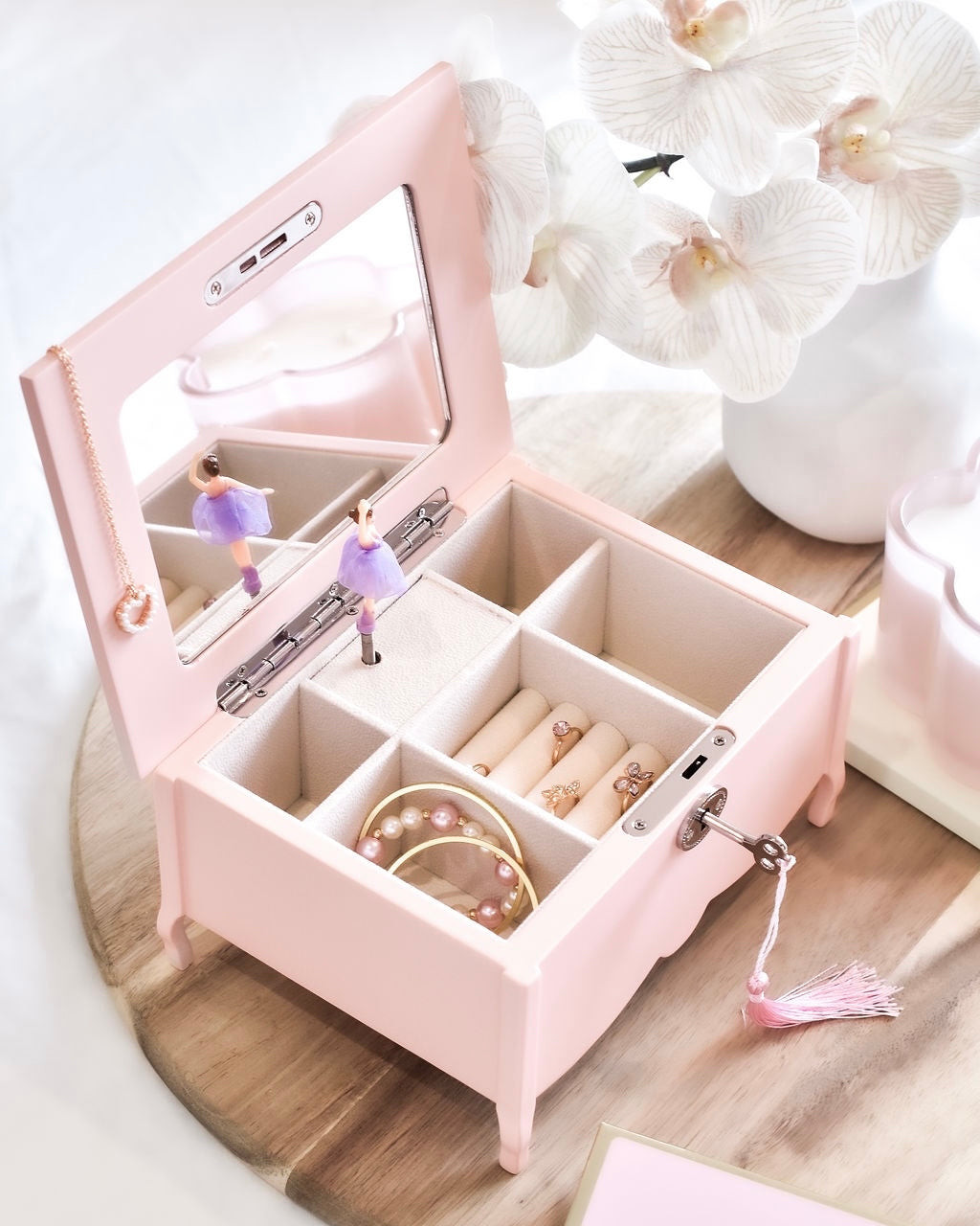 Personalised Wooden Musical Ballerina Jewelry Box