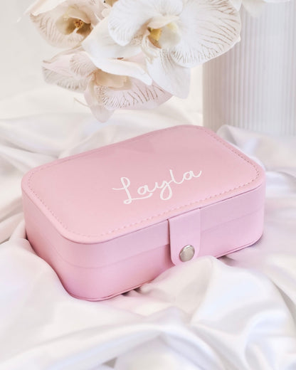 Personalized Pink Jewelry Box - Small