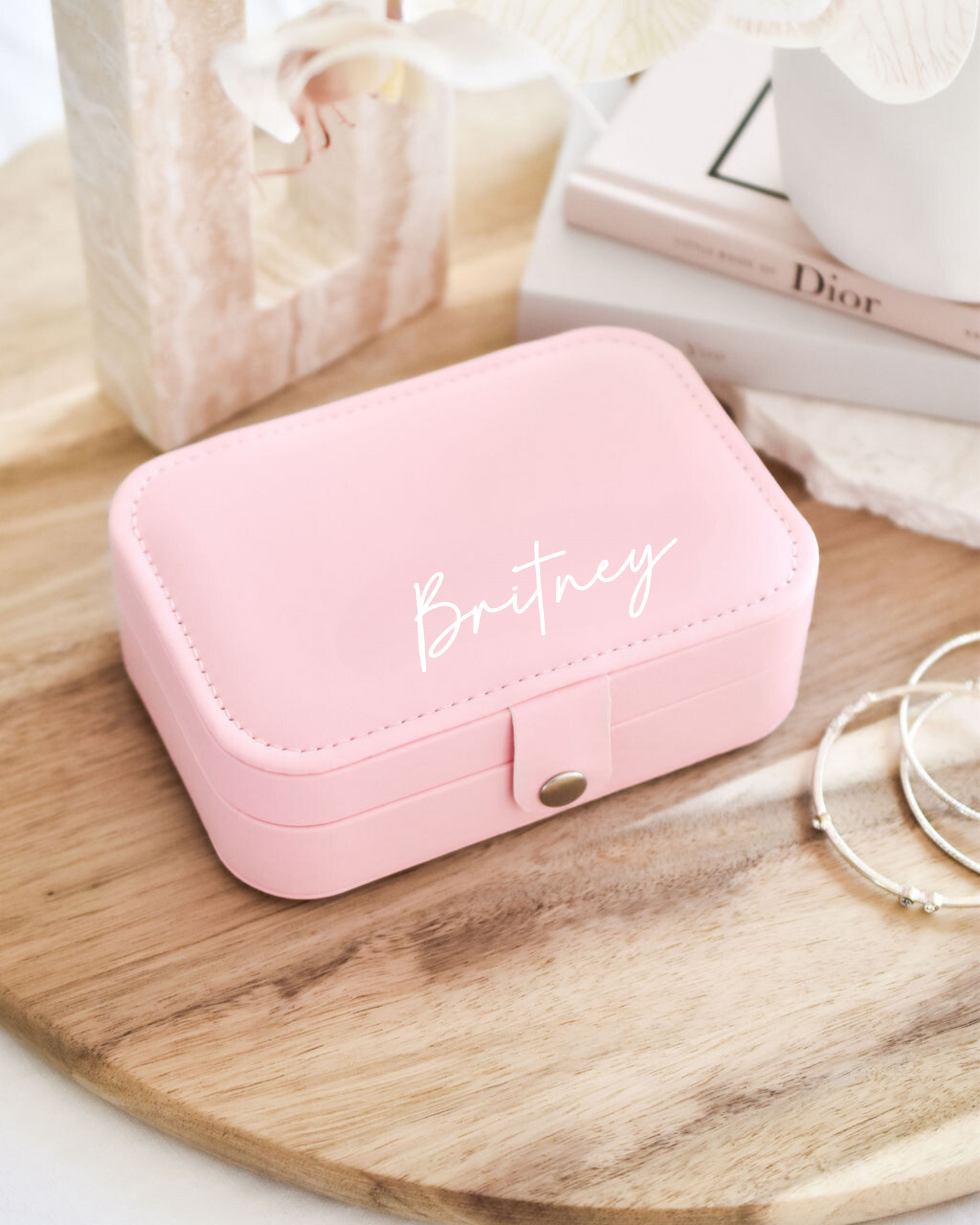 Personalized Pink Jewelry Box - Small