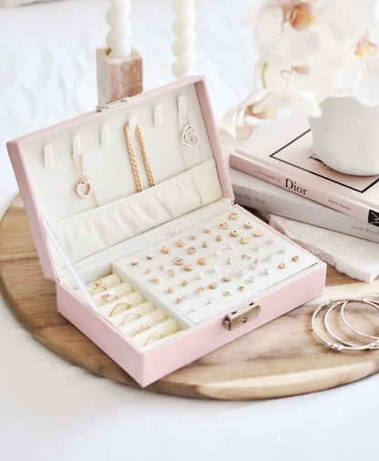 Personalized Light Pink Jewelry Box - Meduim
